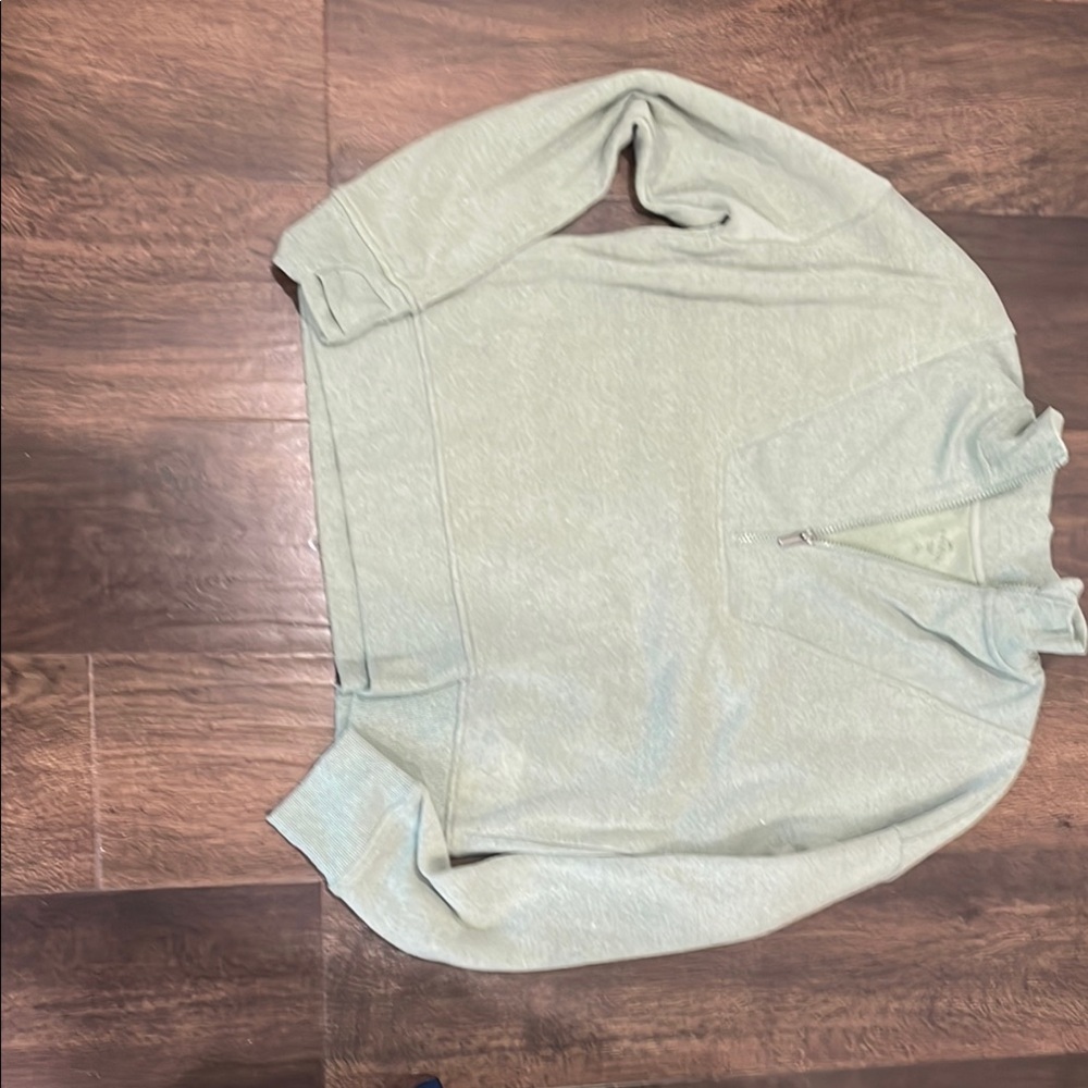 Light Green Half-Zip Pullover